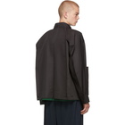 132 5. ISSEY MIYAKE Grey Panelled Zip-Up Jacket