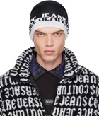 Versace Jeans Couture Black Cut Logo Beanie