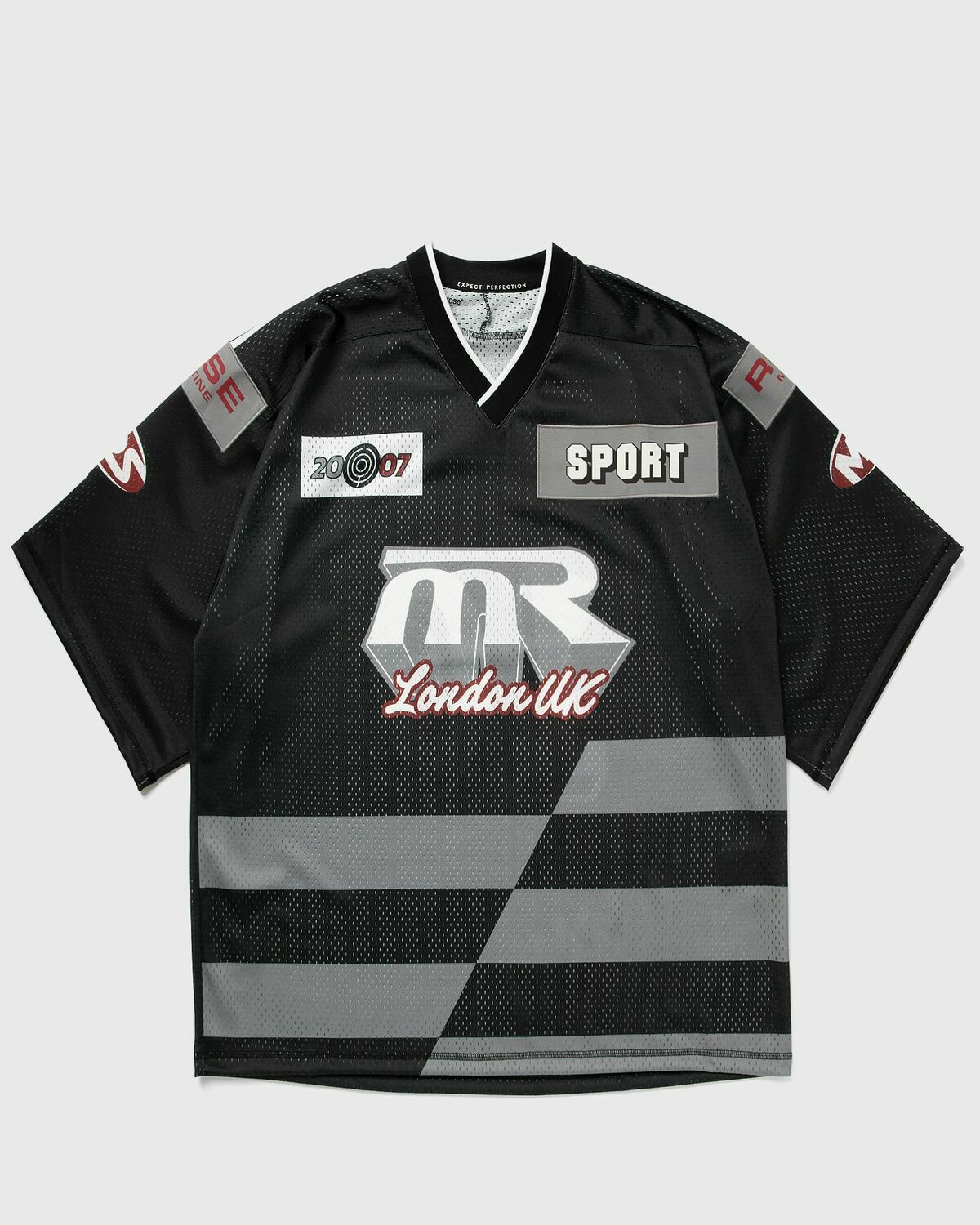 Martine Rose OVERSIZED HOCKEY TOP Black Mens Jersey