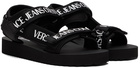 Versace Jeans Couture Black Fondo Strap Sandals