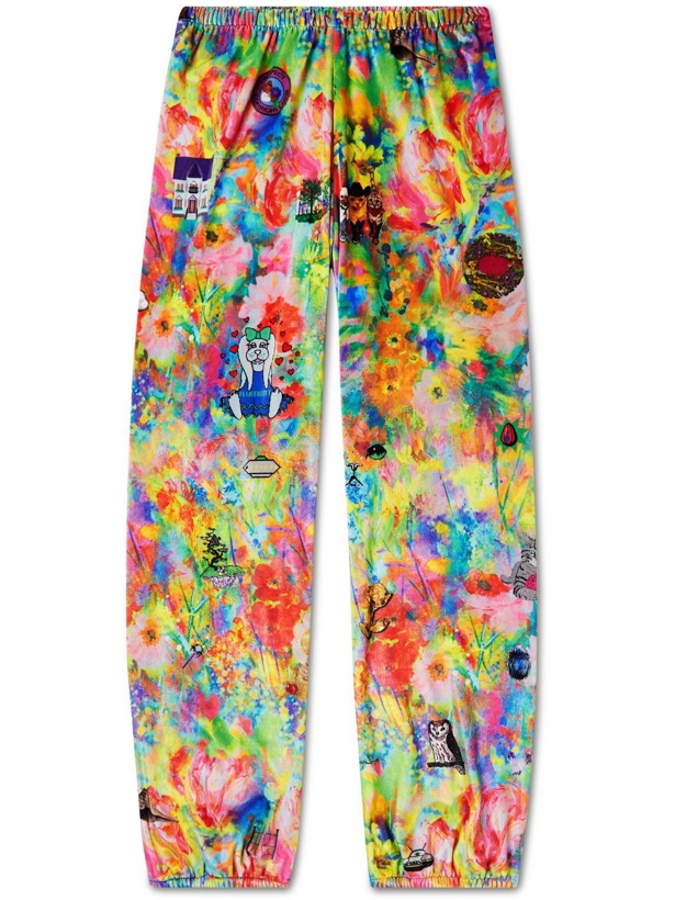 Photo: Liberal Youth Ministry - Tapered Printed Velour Trousers - Multi