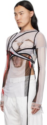 Ottolinger Multicolor Mesh Deconstructed Longsleeve T-shirt