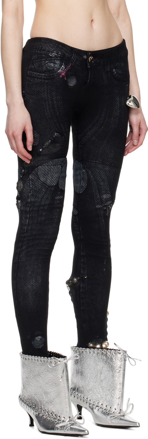 ALL-IN Black Jewelry Tights Jeans