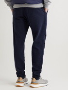 Brunello Cucinelli - Tapered Pleated Cotton-Jersey Sweatpants - Blue