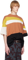 Dries Van Noten Orange Striped T-Shirt