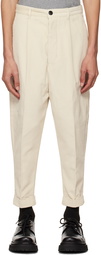 AMI Paris Off-White Carrot Oversized Trousers