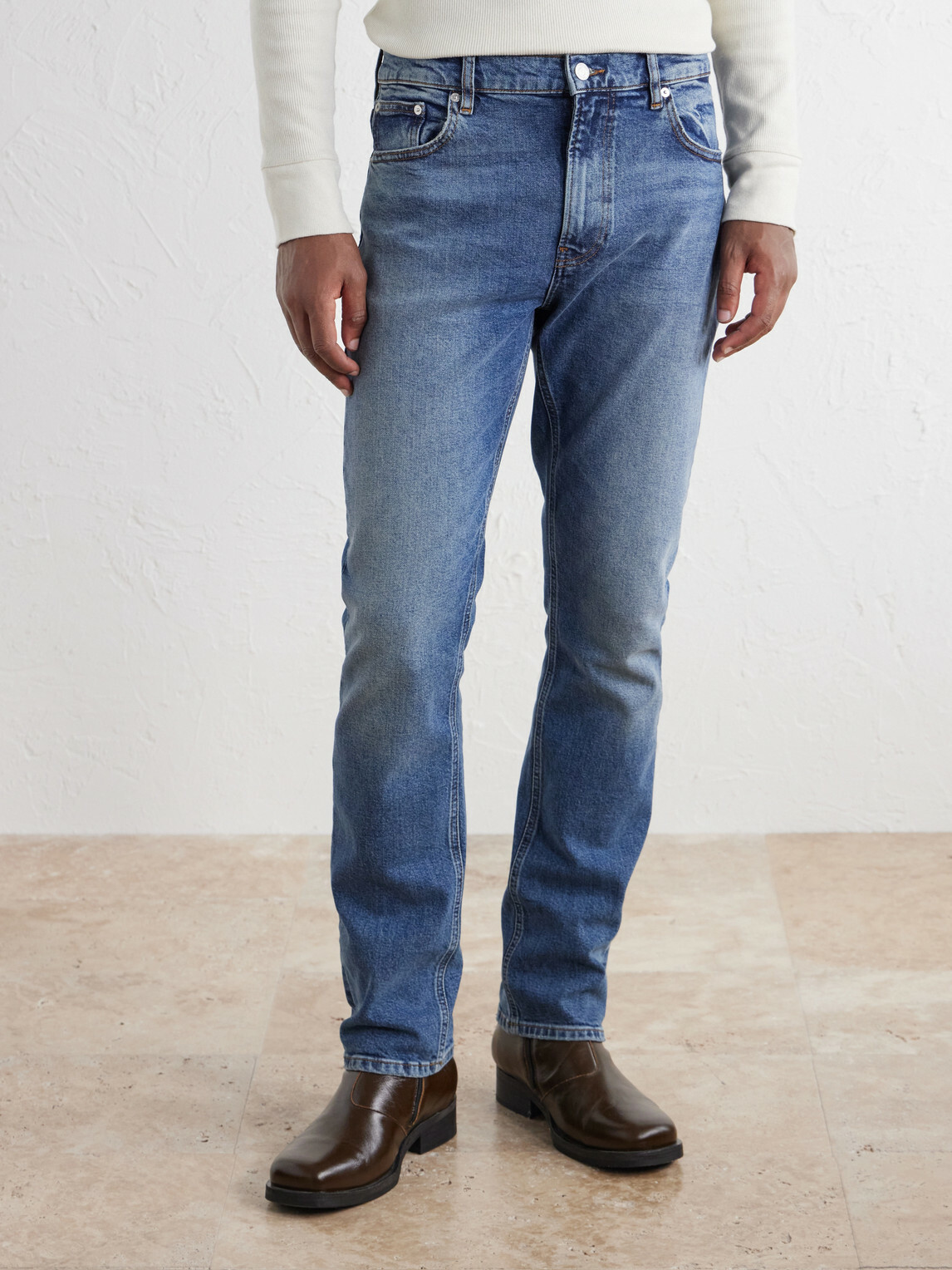 FRAME - The Modern Straight-Leg Jeans - Blue