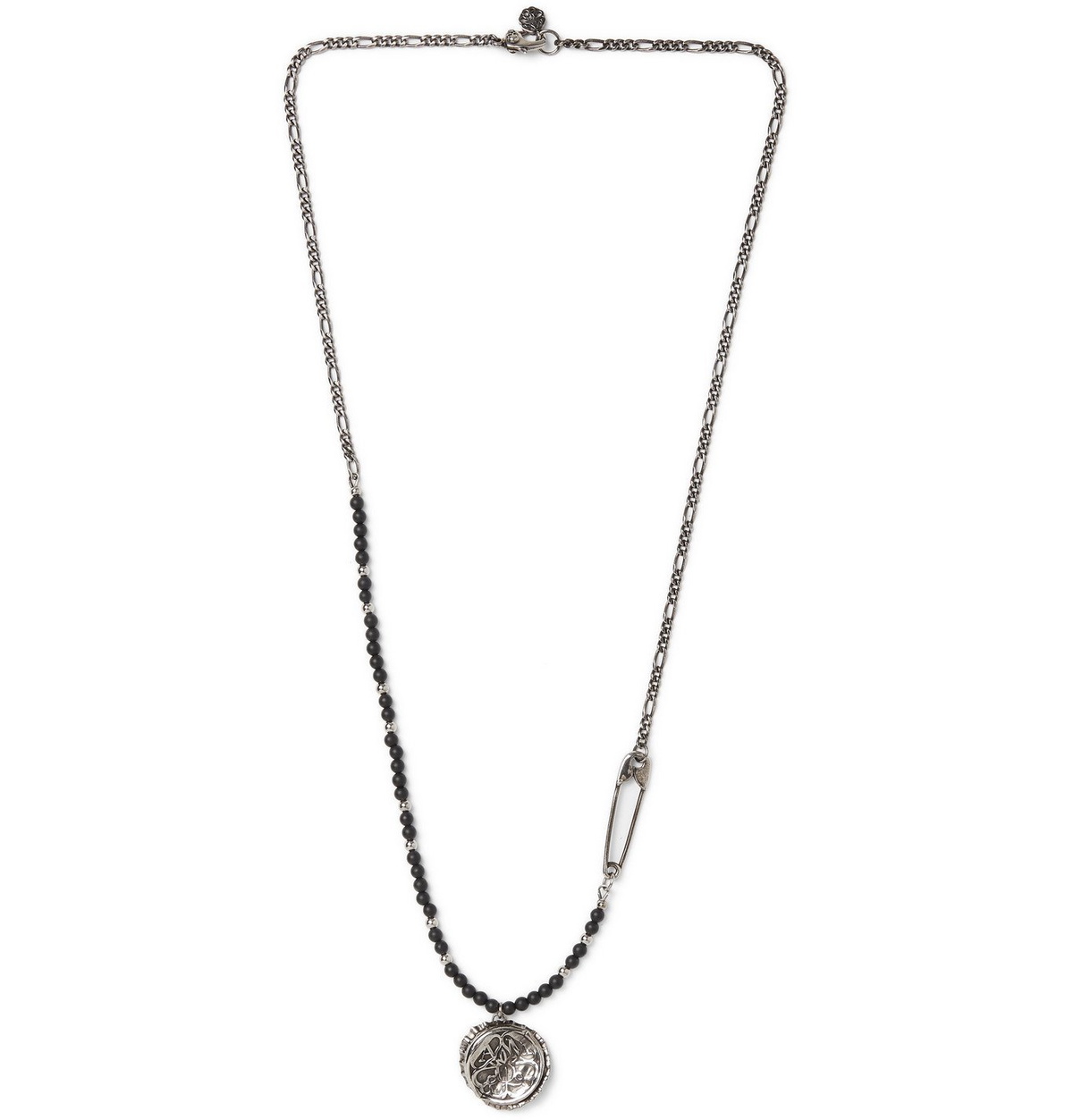 Burnished Silver Coin Necklace