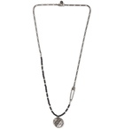 ALEXANDER MCQUEEN - Burnished Silver-Tone and Bead Pendant Necklace - Silver