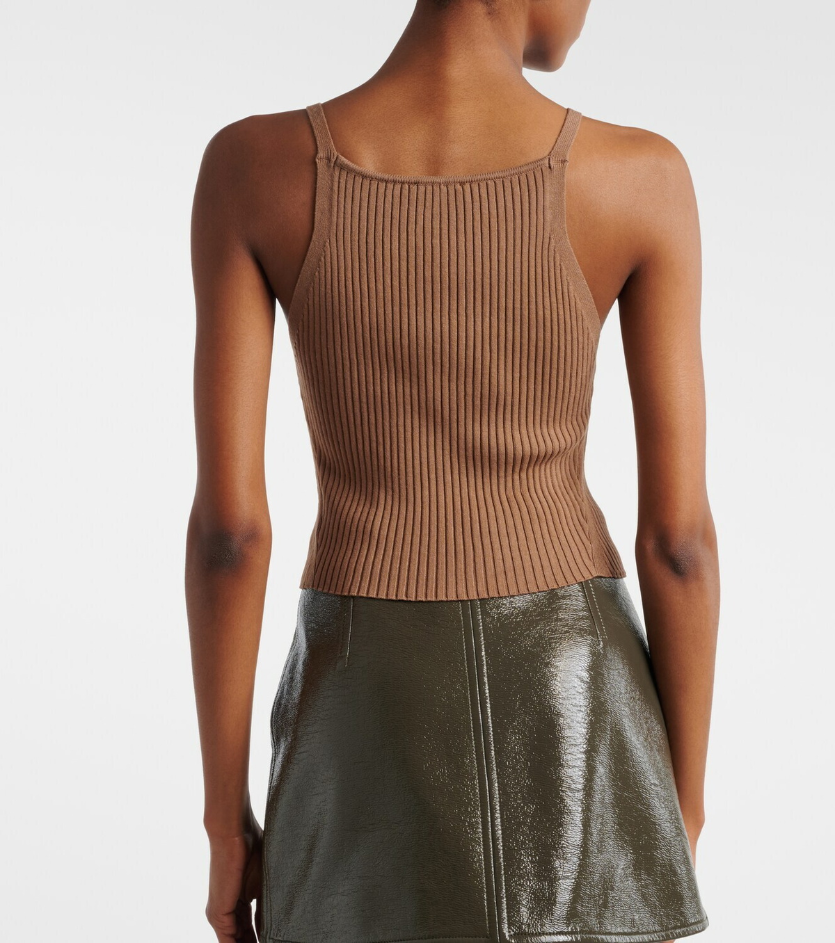 Courrèges Ribbed-knit tank top