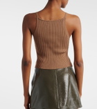 Courrèges Ribbed-knit tank top