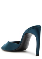 Victoria Beckham Harlow 100 Pointed Satin Mules Teal