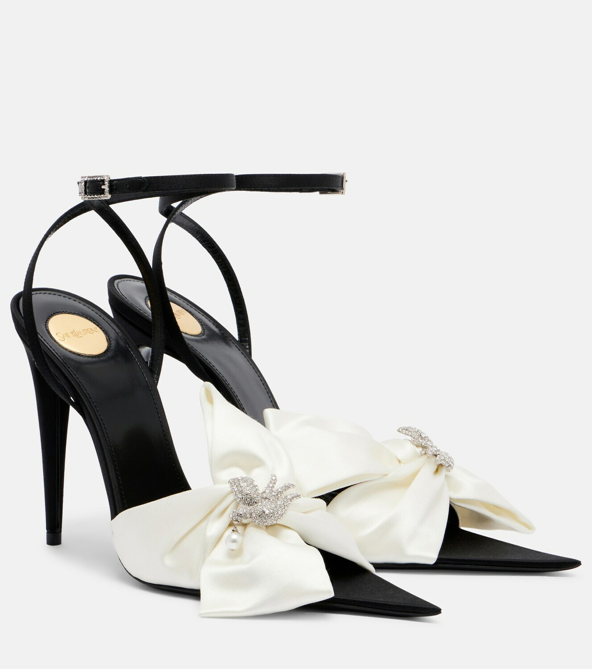 Saint Laurent Dove embellished sandals