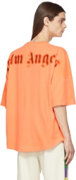 Palm Angels Orange Blurry Logo T-Shirt