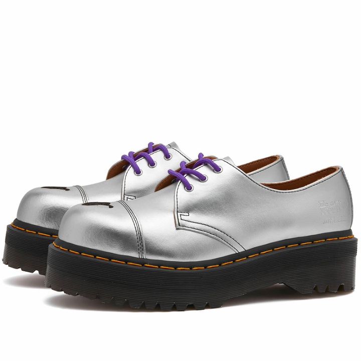 Photo: Dr. Martens Women's x MadeMe 1461 Quad in Silver Alumix