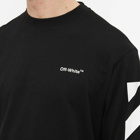 Off-White Men's Diagonal Helvetica Long Sleeve T-Shirt in Black