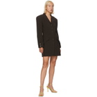Situationist Brown Asymmetric Blazer Dress