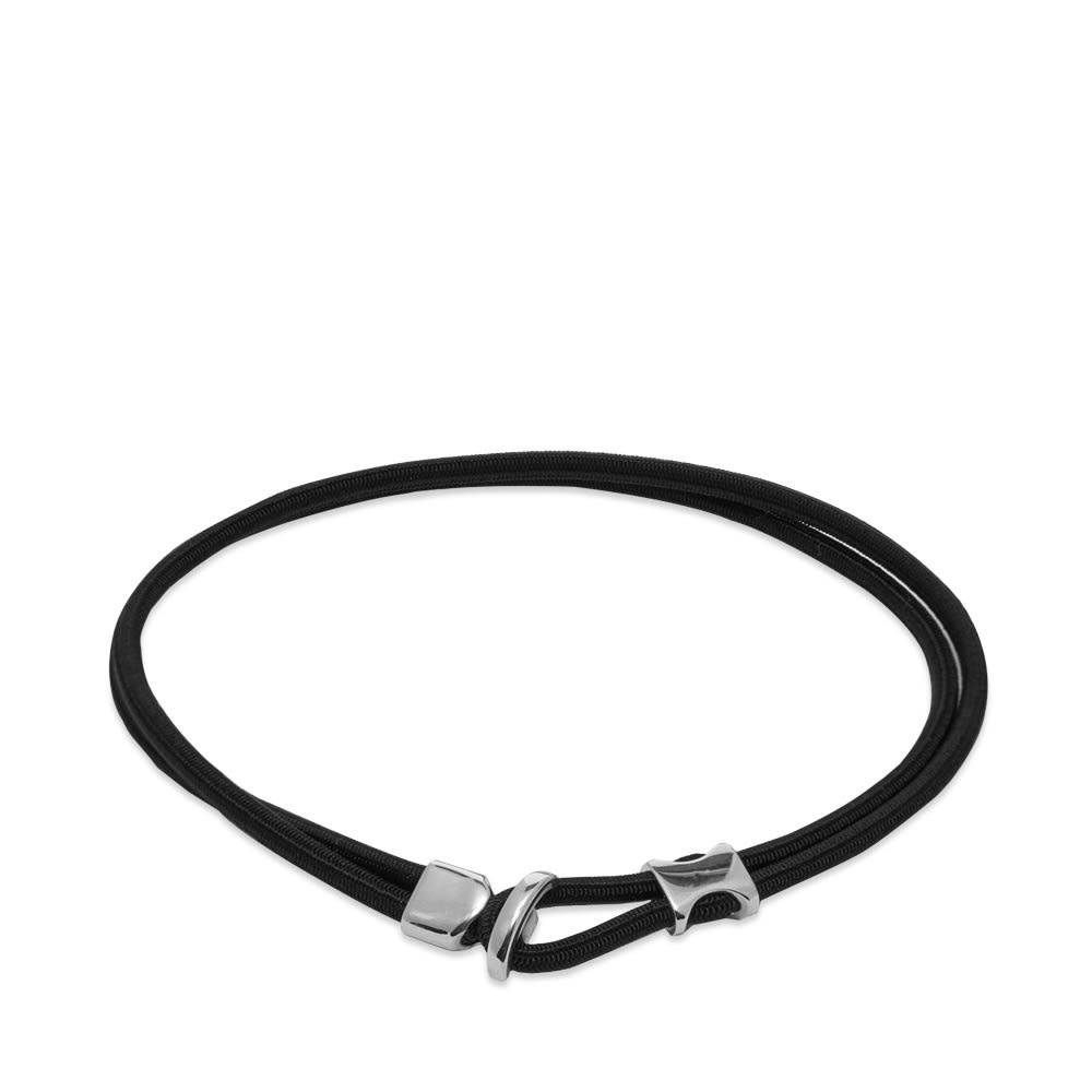 Orson Loop Leather Bracelet - Gold Vermeil/Black