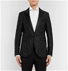 Lanvin - Black Slim-Fit Paliette-Embellished Jacquard Blazer - Men - Black