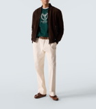Ralph Lauren Purple Label Logo cotton and cashmere sweatshirt