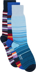 Paul Smith Three-Pack Multicolor Mixed Stripe Cracker Set Socks