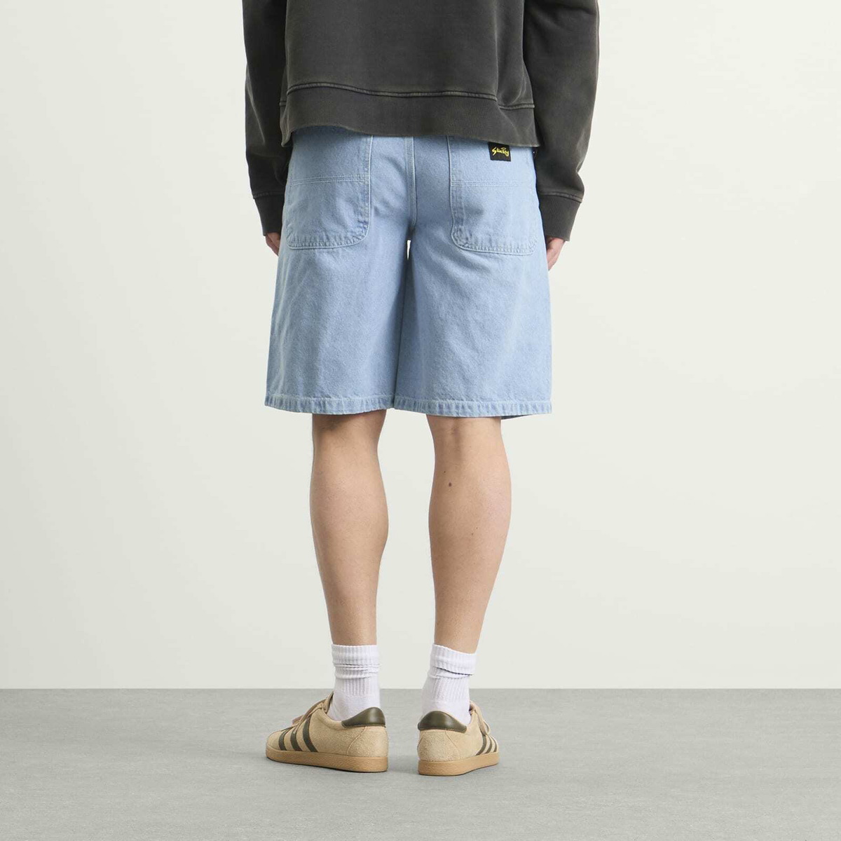 Stan Ray Men's Wide 5 Denim Shorts in Ice Stone Denim