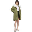 Mr and Mrs Italy Green Long Fur Army Parka