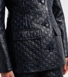 Gucci GG embossed leather jacket