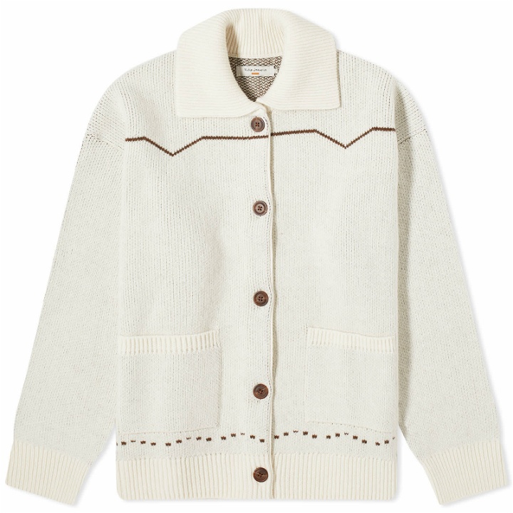 Photo: Nudie Jeans Co Women's Sharon Western Knit Cardigan in Chalk White