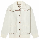 Nudie Jeans Co Women's Sharon Western Knit Cardigan in Chalk White
