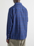 Kartik Research - Checked Cotton-Canvas Shirt - Blue