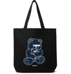 UNDERCOVER - UBEAR Printed Cotton-Canvas Tote - Black
