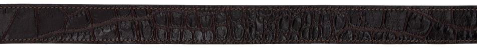 Saks Potts Brown Croc-Embossed Belt