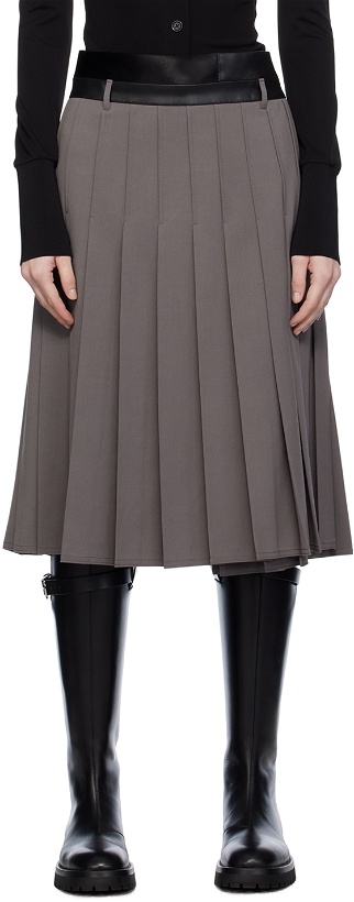 Photo: Peter Do Gray Pleated Midi Skirt