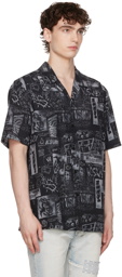 Ksubi Black Mash Up Resort Shirt