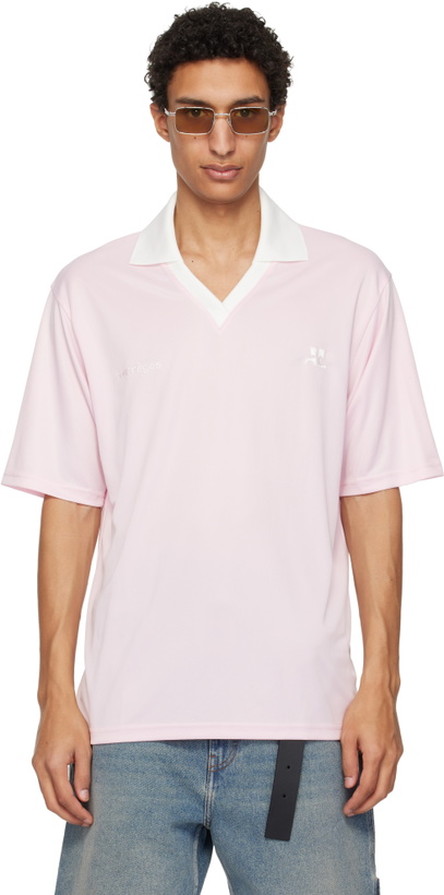 Photo: Courrèges Pink Oversized Sports Polo