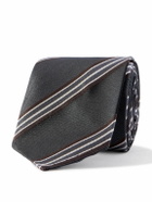 Lardini - 4cm Striped Silk-Gabardine Tie