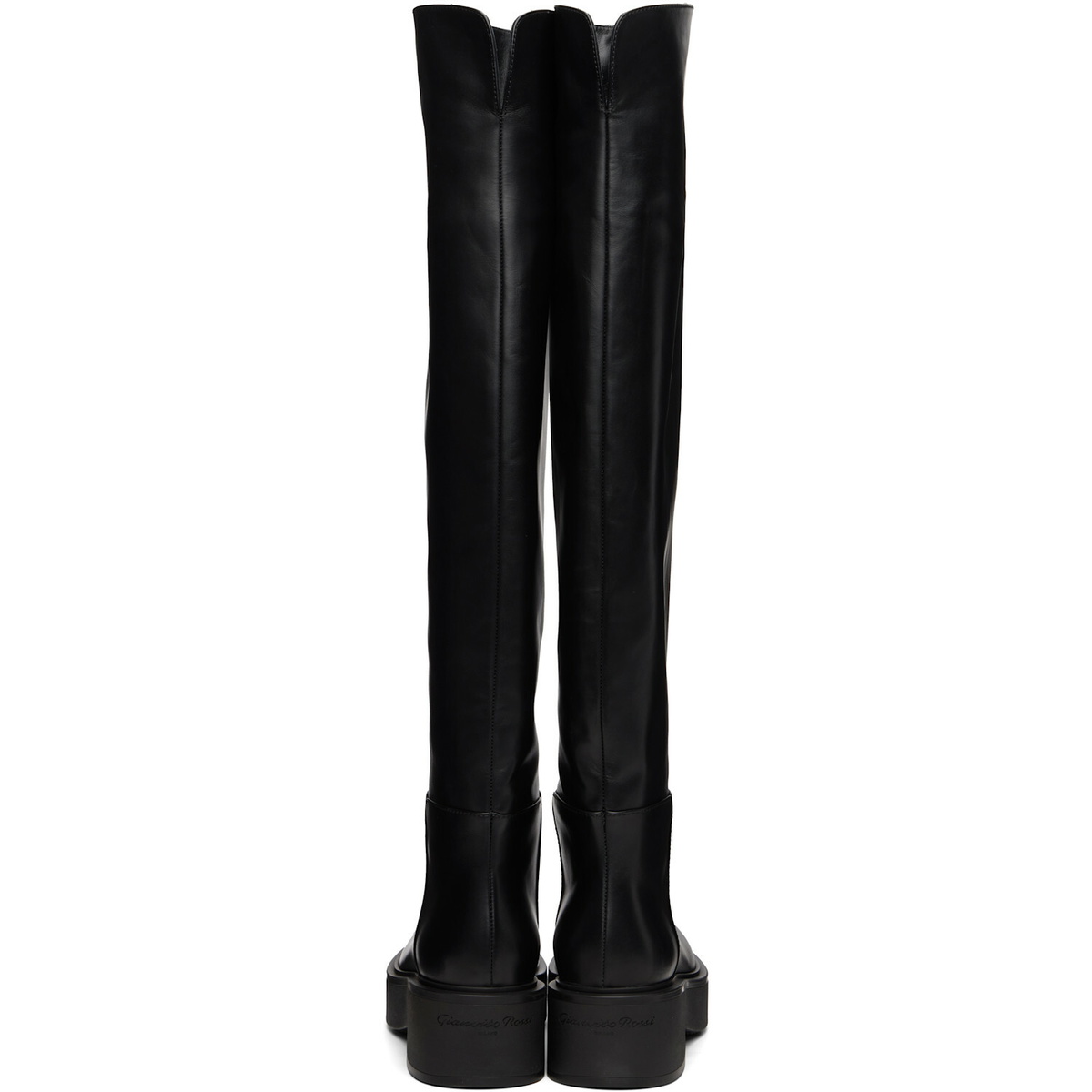 Gianvito Rossi Black Vitello Glove Tall Boots