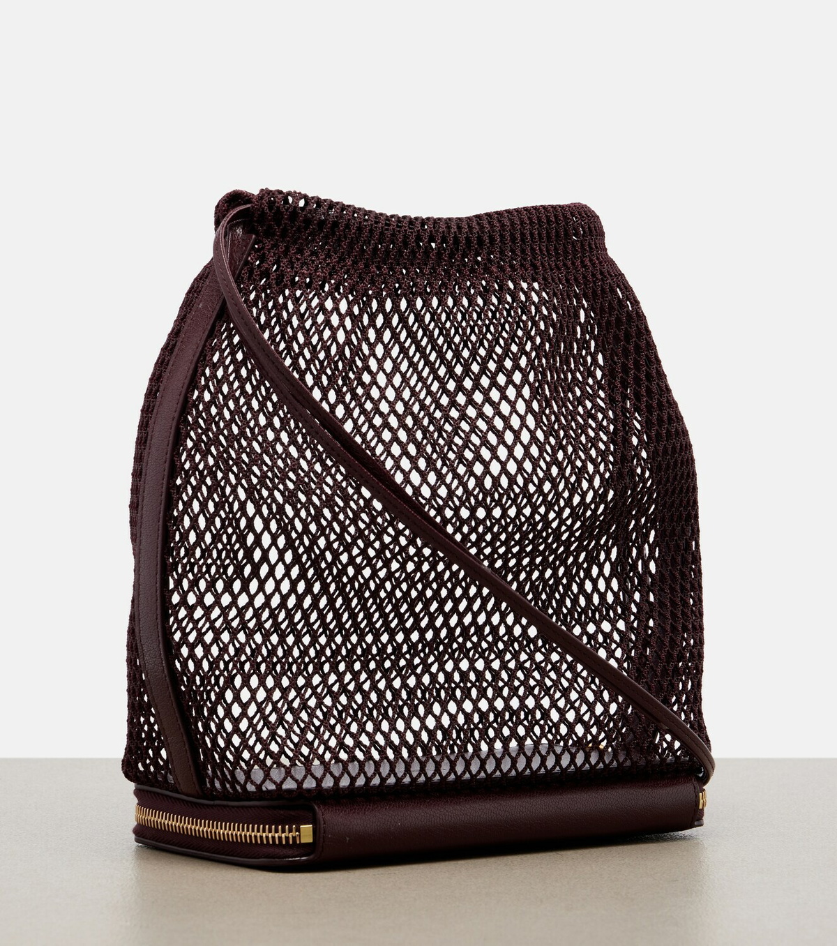 Alaïa Le Pochon fishnet bucket bag
