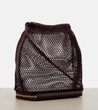 Alaïa Le Pochon fishnet bucket bag