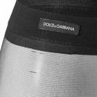 Dolce & Gabbana Women's Logo-Tag Covers Foot Sheer Tights in Nero
