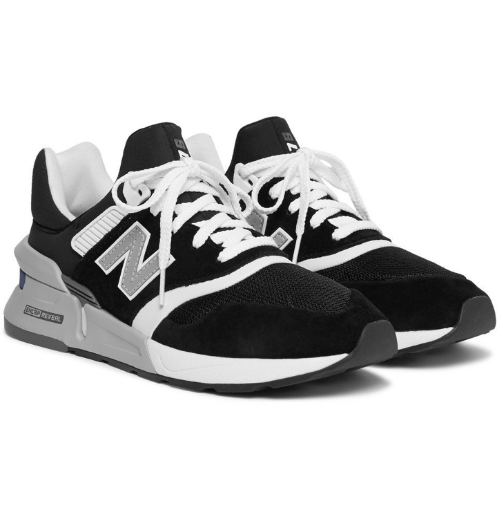 Photo: New Balance - MS997 Suede, Nubuck and Mesh Sneakers - Black