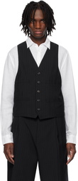 SOSHIOTSUKI Navy V Back Neck Vest