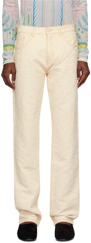 Photo: Casablanca Off-White Monogram Jeans