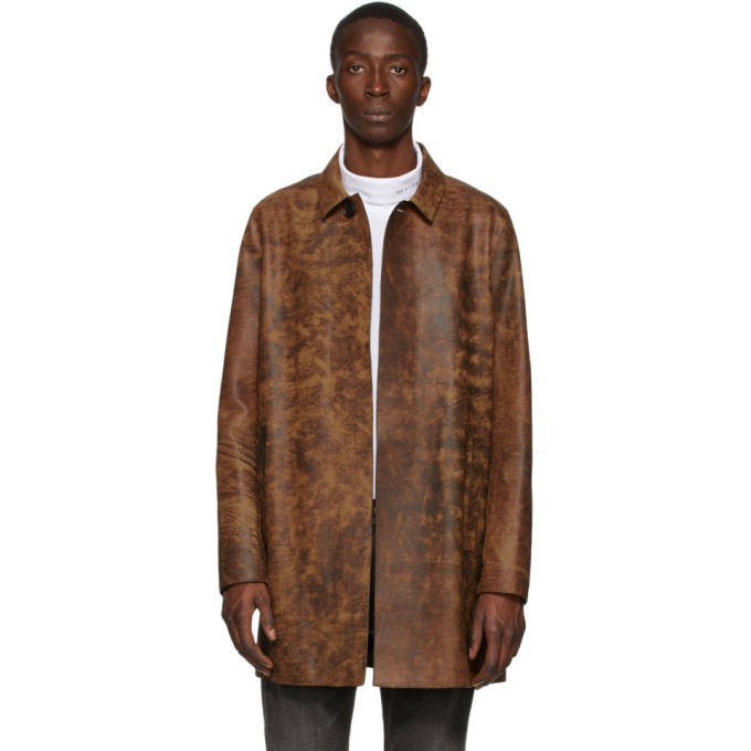 Photo: 1017 ALYX 9SM Brown and Black Leather Coat