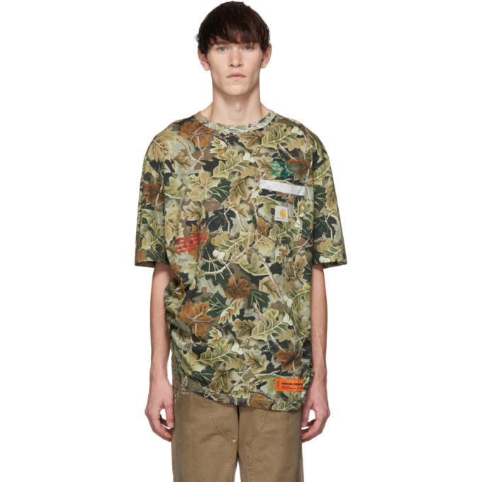 Photo: Heron Preston Green Carhartt Edition Camo T-Shirt