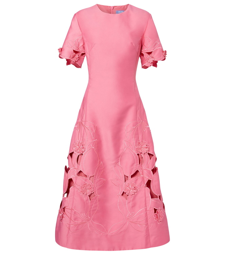 Photo: Leo Lin Caroline laser-cut midi dress