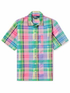 Polo Ralph Lauren - Clady Convertible-Collar Checked Cotton-Voile Shirt - Blue