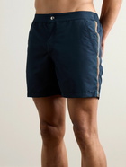 Paul Smith - Straight-Leg Mid-Length Striped Recycled Swim Shorts - Blue