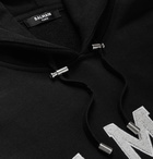 Balmain - Logo-Appliquéd Loopback Cotton-Jersey Hoodie - Black